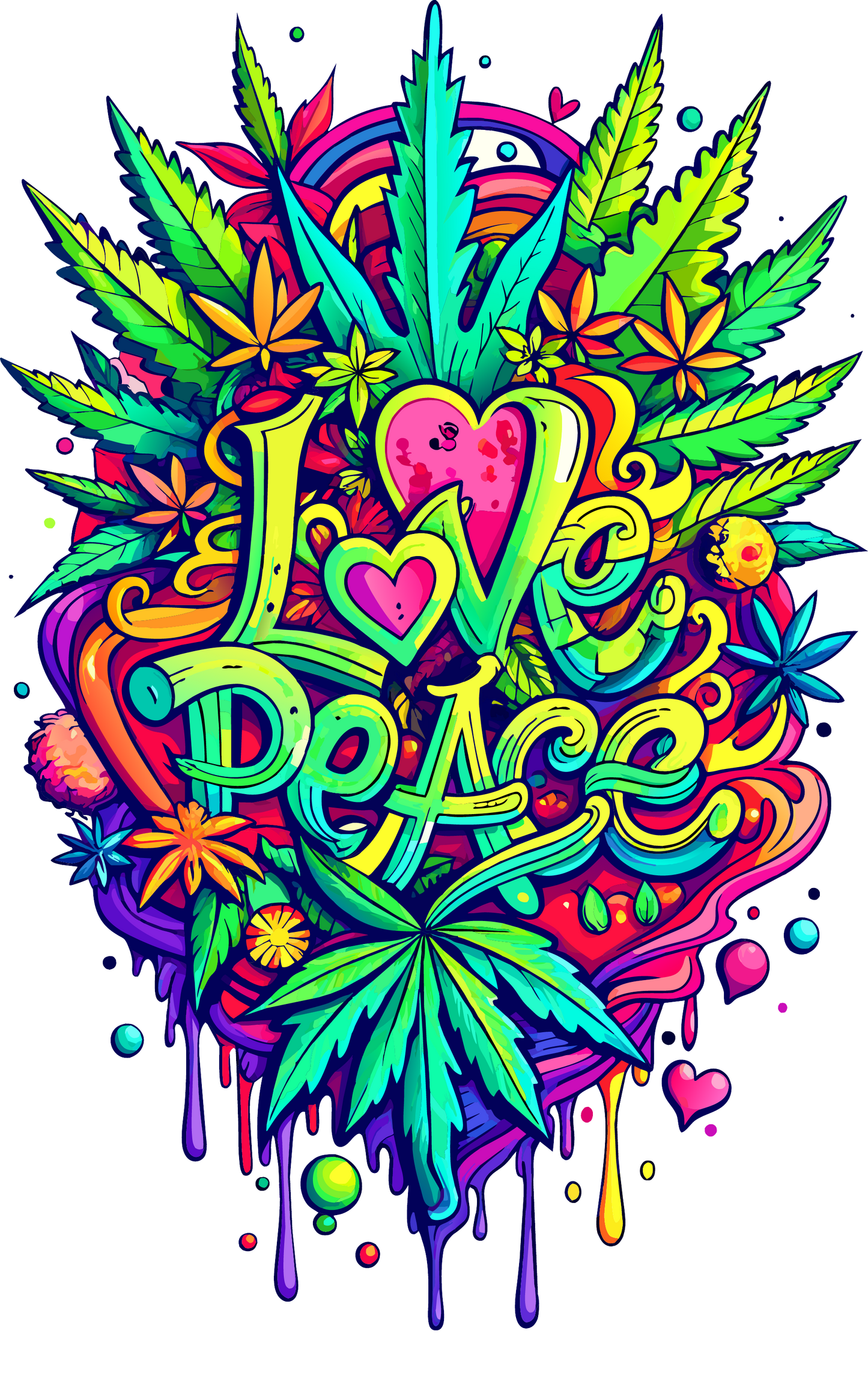 Love Peace Weed T-Shirt