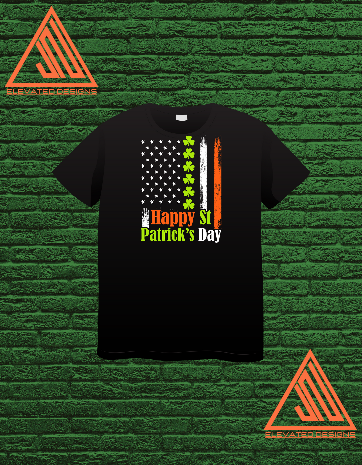 Clover Flag- Happy St. Patrick's Day Tee